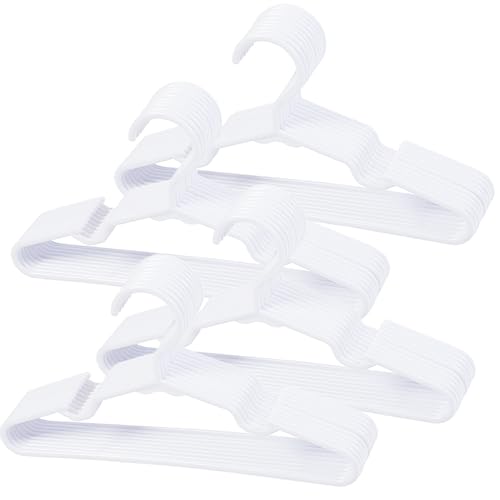 Image of 40 pcs White Baby Nursery Closet Hangers,Non-Slip Laundry Infant Pant Hanger for Newborn Clothes,Ultra-Thin Child Coat Hanger for Girl Boy Toddler Kids
