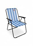 DEVESSPORT -Silla de Camping y Playa Plegable, Silla Portátil con Reposabrazos Ideal para Exterior (45 x 50 x 76 cm)