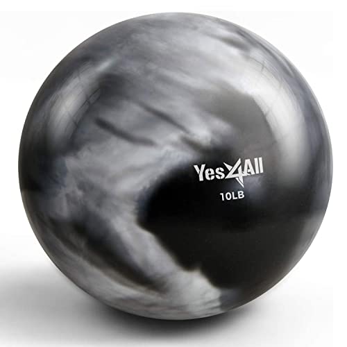 Image of Yes4All Weighted Toning Balls for Exercise, Soft Medicine Balls for Exercise, Pilates, Yoga, Balance, Flexibility, 2-10lbs