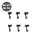 WENKO Jet Magnetic Hooks, Set of 6, Practical Hooks in Minimalist Industrial Design, Suitable for All Magnetic Surfaces, Fixes Without Drilling, Dimensions (W x H x D): 2.2 x 3.9 x 2.3 cm, Black