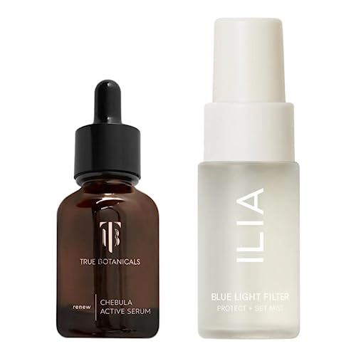 True Botanicals Natural Chebula Active Serum + Ilia Blue Light Face Mist Value Bundle | Clean, Non-Toxic, Natural Skincare #TOP22