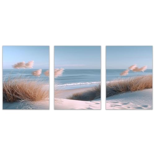Plage Plantes Mer Tableaux Muraux Modernes pour Rénover un Mur Blanc