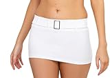 Pin Up Doll Low Rise, Stretchy, Belted Mini Skirt, Flirty and Fun, Mini Skirts for Women, Women's Low Rise Micro Mini Skirt