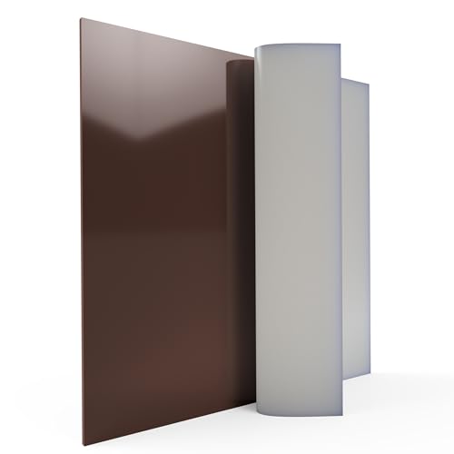 Acrylglas zuschnitt nach mass platte platten politur hpl platten 3mm Farben Glasklar und Größe Wählbar (Braun Schokolade)