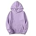 UOFOCO Hoodies For Men Long Sleeve Solid Color Hooded Pullover Sweatshirts Fall Winter Casual Loose Basic Outfits Fb County Hoodie Purples M