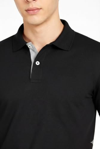 Image of Men's Solid Polo T-Shirt | Short Sleeve | Regular Fit | Soft Breathable Fabric | Casual & Smart Wear | Button Placket Collar Top |