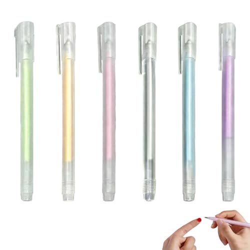 ZWWOGE Set de 6 Bolígrafos de Pegamento de Colores, Glue Pen de Secado Rápido con Punta de Precisión, para Manualidades, Scrapbooking y Escuela