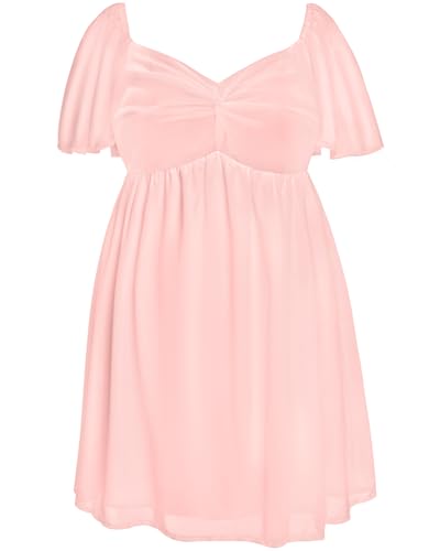 Image of Pinup Fashion Plus Size Graduation Homecoming Chiffon A-line Short Dress
