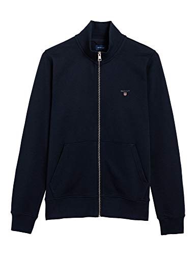 GANT The Original Full Zip Cardigan Suéter, Azul Tarde, 4XL para Hombre