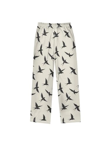 Farmhouse Swallow Silhouette Boys Pants for Kids Jogger Pants with Pockets S2