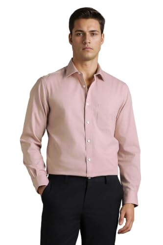 Image of Louis Philippe Men's Regular Fit Easy to Iron Everyday wear Premium Cotton Full Sleeve Solid Formal Shirt
