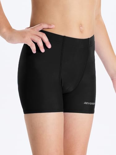 DEVOROPA Youth Boys Swim Shorts Square Leg Swimsuit Nylon Swimming Boxer Brief UPF 50+2