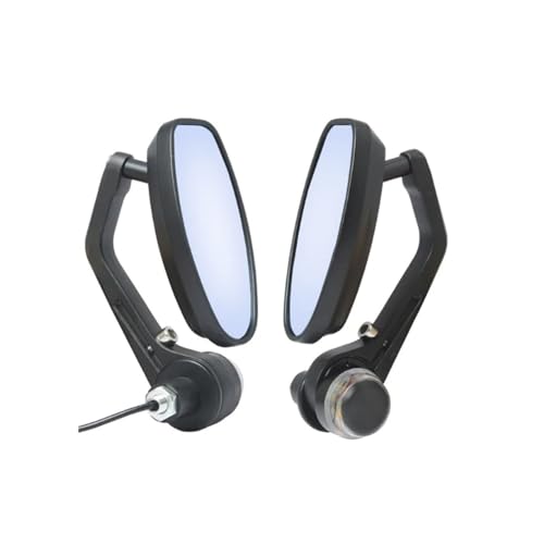 Rétroviseurs de guidon moto 22mm en aluminium avec clignotants discrets à haute luminosité