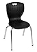 Romig Trek 36 in. Square Adjustable Classroom Table- Cherry & 4 Andy 18 in. Stack Chairs- Black