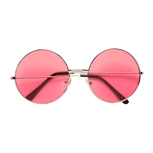 W WIDMANN MILANO Party Fashion - Brille 70er Jahre, mit farbigen Gläsern, Hippiebrille, Schlagerstar, Fasching