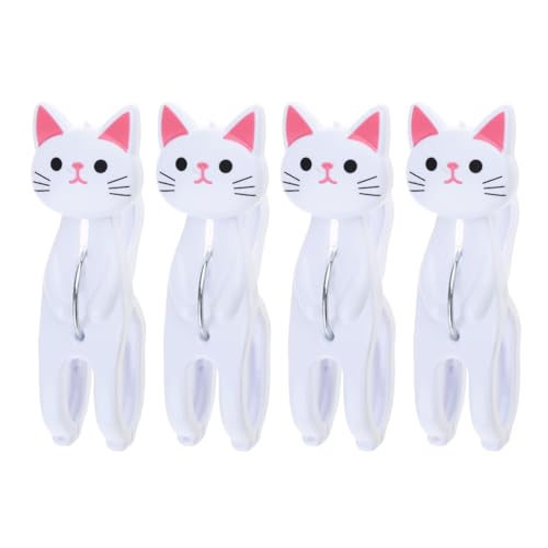 Dcfbkl 4 pinzas para ropa, pinzas de ropa de dibujos animados, pinzas para toallas de playa, calcetines de cama, clips a prueba de viento, para ropa sucia para el hogar, clips de toalla de playa