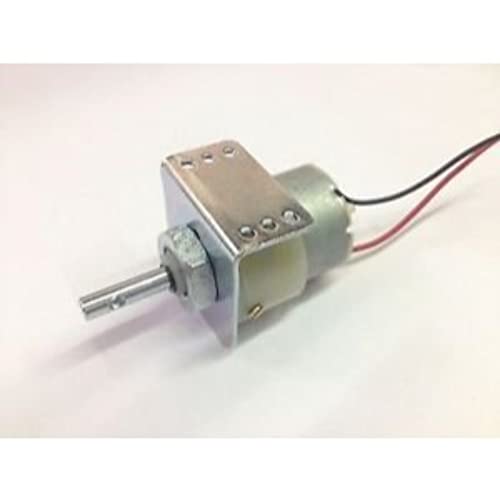 Image of 12v dc gear, geared motor 3.5 rpm with clamp for robotics