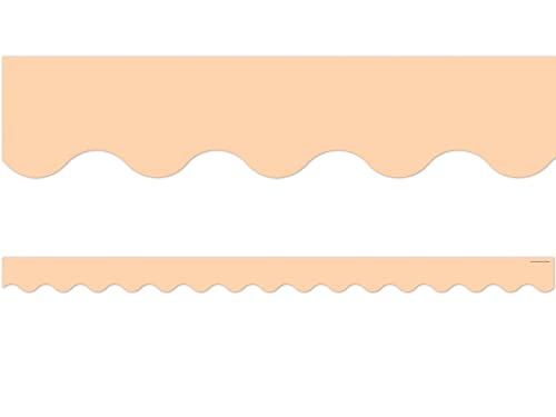 Bordure festonnée pêche pour structurer et embellir les panneaux muraux
