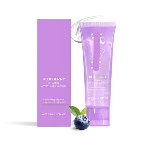 Gel Limpiador Facial De Arándanos: Limpiador Suave For Una Limpieza Profunda, Hidratación Y Humectación, Dejando La Piel Fresca Y Suave.(2PCS)