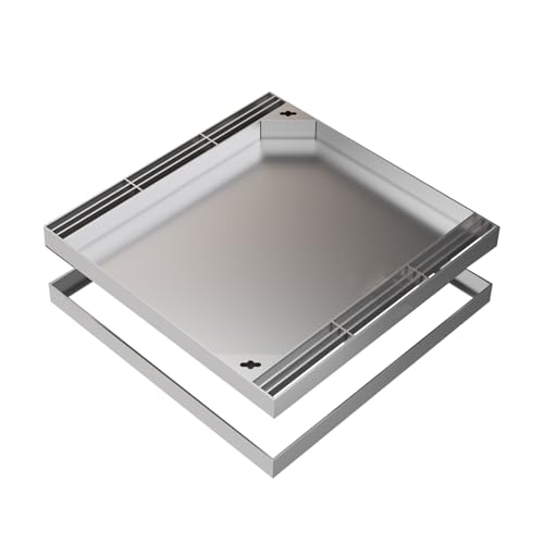 HJLKDYM Tapa Cuadrada Doble Fila Fosas Sépticas, Tapa Rectangular Acero Reforzado Fosas Sépticas, Tapa Drenaje Sumideros, Entradas Vehículos Zonas Industriales.(30x30x5cm)