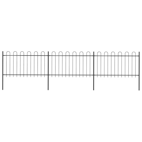 Panneau Brise Vue,Clôture de jardin avec arceau en acier 537 x 100 cm Noir,Filet Poulailler pour Balcon, Terrasse, Extérieur