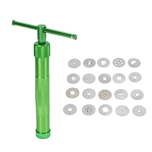 Lista de Extrusores para arcilla - solo los mejores. 40 Extrusora de Arcilla de Acero Inoxidable, Extrusora de Pasta de Azúcar, Juego de Herramientas de Decoración de Fondant para Pasteles, Juego de Herramientas de Decoración de...