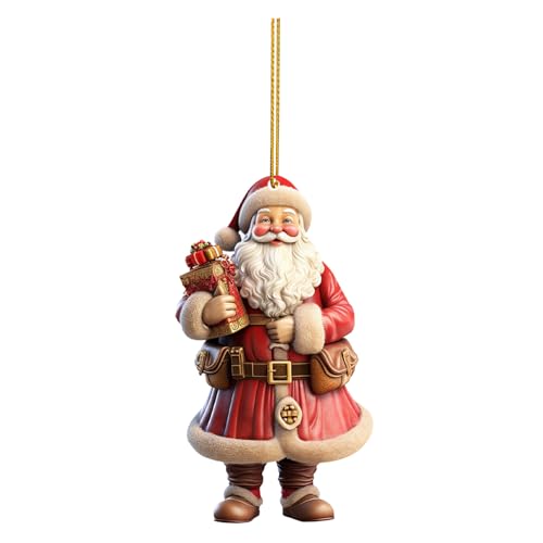 AOLHXY Santa Claus Nostalgic Retro Acrylic Vintage Christmas Ornaments