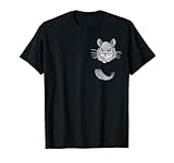 TechraNova Pocket Cute Grey Fur Chinchilla T-Shirt