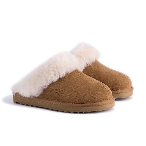 Aus Wooli Australia Unisex Sheepskin Wool Sydney Slippers - Beige - Us Women 10/Us Men 9 #TOP7