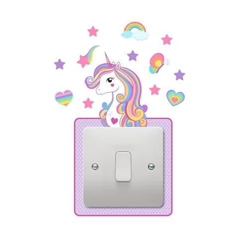 Magical Unicorn Light Switch Sticker for Bedrooms Cover