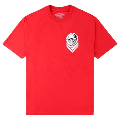 Metal Mulisha Camiseta masculina Wicked de manga curta, Vermelho, 4X-Large