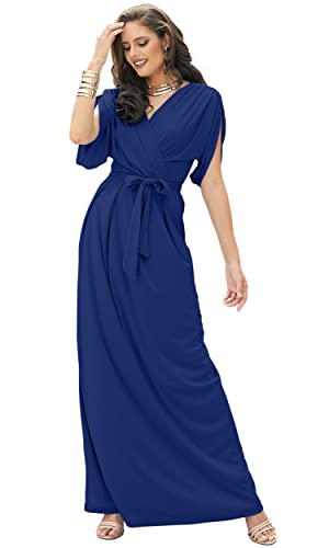 Image of KOH KOH Womens Long Pleated Flowy Modest Evening Wedding Guest Maxi Dress