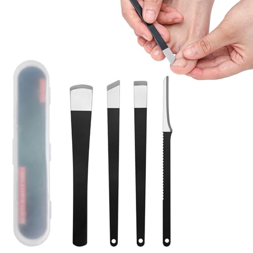 Kits de Cuchillos de Pedicura Profesionales, Herramientas de Manicura, Kit de Cuchillos de Pedicura Profesional, Raspador de Pies de Pedicura, Cuchillas de Cepilladora de Callos Profesional, 4 PCS