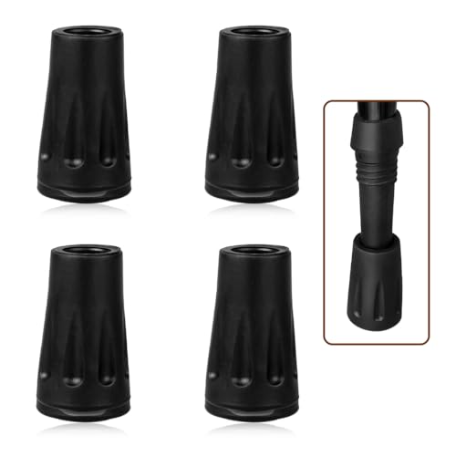 Protecteur en Caoutchouc Embouts pour bâtons de Marche Nordique Trekking Universels - Protecteurs pour Asphalte Tampon pour Bâtons de Trekking (4 Pièces)