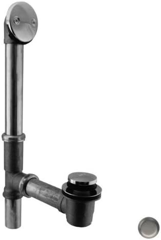 Tip Toe Bath Waste and Overflow with 2-Hole Faceplate - Satin Nickel