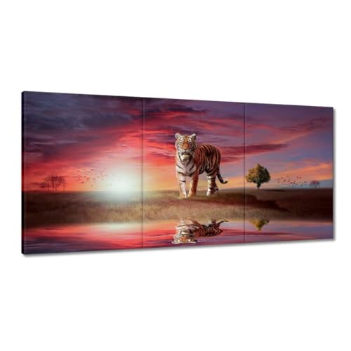 Peinture tigre majestueux 120x60cm pour salon moderne