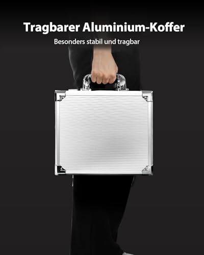 HEITOK Poker Chips, 600PCS Casino Chips Set with Numbers Aluminum Travel Case, Waterproof of 11.5 Gram Poker Set for Texas Holdem Blackjack Gambling