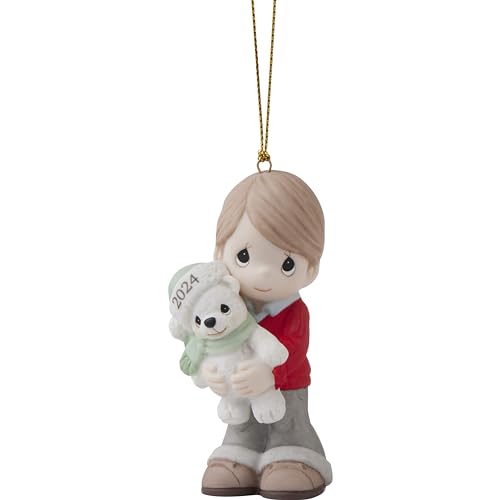 Precious Moments 241010 Have Yourself A Merry Little Christmas Dated 2024 Boy Bisque Porcelain Ornament cover