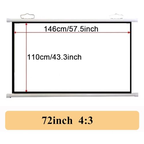 Pantalla manual de proyección 72 pulgadas 4:3 miniatura 6