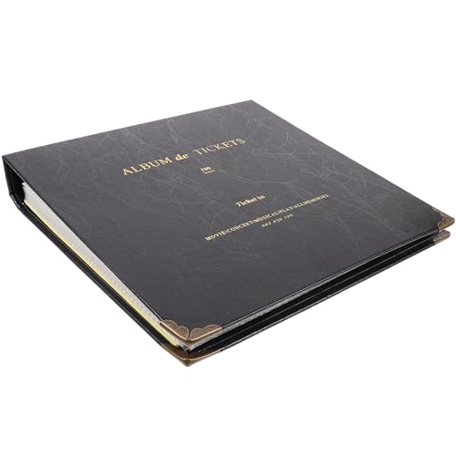 Gogogmee Álbum de Entradas Negro para Coleccionistas Libro de Billetes Transparente Soporte Multifuncional para Guardar Entradas de Cine Tickets de Concierto Billetes de Tren y Avión