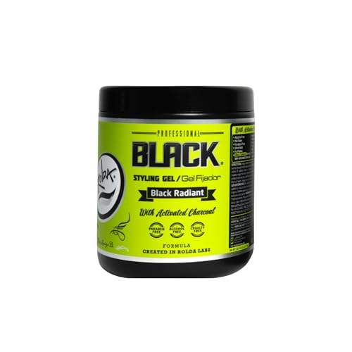 Rolda Black Styling Hair Gel - Medium To Strong Hold With Medium Shine For a Wet Slicked Back Look...