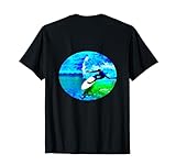 fotos olas de mar Surfer Tee- ride the wave - foto real convertida en diseño de estilo pintoresco con movimiento y color atrevidos