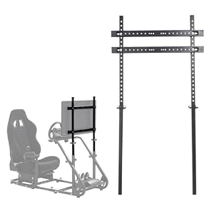 Marada Sim-monitorstandaard geschikt voor meerdere merken, cockpitondersteuning van 24 tot 60 inch, verstelbare tv-positiehoogte, displaybevestiging voor racesimulator, tv-frame (gepatenteerde
