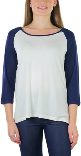 Image of ToBeInStyle Women's Classic Two Color Cotton Baseball T-Shirts