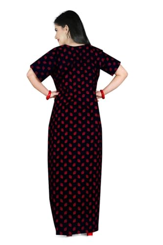 Image of PNAEONG Stylish Cotton Nighty for Women Printed Night Gown Maxi Nighty, Comfortable Sleepwear for Daily Use