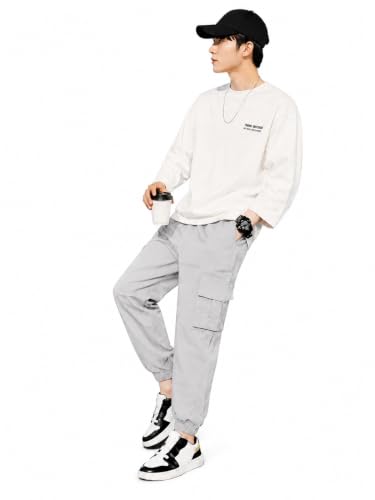 Image of Boy Cotton Cargo Pant | Relaxed Fit Multi-Pocket Utility Trousers for Boy | Cargo Lower with Elastic Ankle Cuffs (1006)