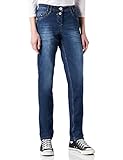 Die Midblue Waschung macht die Damenjeans zum Allrounder und der hohe Bund schmeichelt der Figur