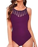 ynique costume da bagno intero da donna con collo alto e controllo della pancia costume intero donna monokini push-up costumi pancia sexy spiaggia swimsuit