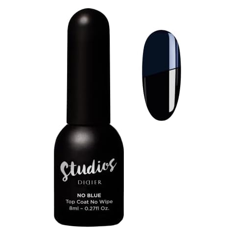 Didier Lab - Premium Top Coat Studios No Wipe & No Blue - Upper Gel Polish Protective Layer - Extra Shiny - Smooths Nail Irregularities - No Dispersion Layer - UV Lamp – For Rubbing In Art Decorations Cover