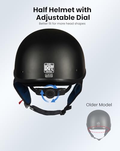 Ilm ILM-205V Half Helmet Motorcycle Open Face Sun Visor Quick Release Buckle Dot Approved Cycling Motocross Suits Men Women Model-205V thumb #3